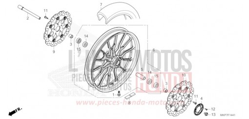 FRONT WHEEL (CB400XAN,CB500XAN/P) CB500XAN de 2022